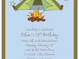 Campout Birthday Party Invitations Campout Invitation Templates Party Invitations Ideas