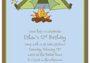 Campout Birthday Party Invitations Campout Invitation Templates Party Invitations Ideas