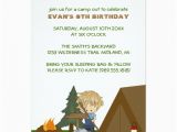 Campout Birthday Party Invitations Kids Camp Out Birthday Party Invitations Zazzle