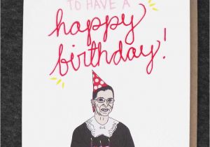 Can I Send A Birthday Card to An Inmate Ruth Bader Ginsburg Birthday Card Rbg Greeting Card Feminist
