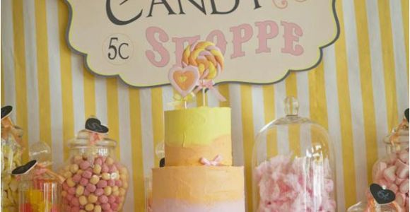 Candy Shop Birthday Party Decorations Kara 39 S Party Ideas Vintage Candy Sweet Shoppe Girl 6th