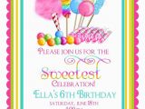 Candy Shoppe Birthday Invitations Candy Invitations Sweet Shop Birthday Party Invitations