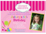 Candy Shoppe Birthday Invitations Candy Shoppe Printable Collection