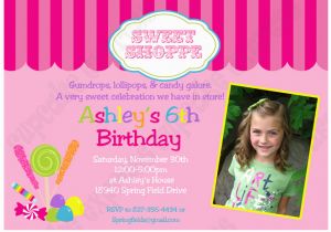 Candy Shoppe Birthday Invitations Candy Shoppe Printable Collection