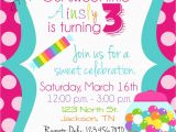 Candy Shoppe Birthday Invitations Candy Sweet Shop Birthday Party Invitations by