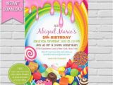 Candy Shoppe Birthday Invitations Candyland Birthday Invitation Sweet Shoppe Candyland Party