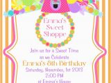 Candy Shoppe Birthday Invitations Sweet Shoppe Birthday Party Invitations Set Of 20 Invites