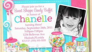 Candy Shoppe Birthday Invitations Sweet Shoppe Buffet Birthday Party Invitation Printable