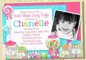 Candy Shoppe Birthday Invitations Sweet Shoppe Buffet Birthday Party Invitation Printable