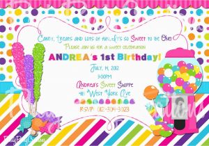 Candy Shoppe Birthday Invitations Sweet Shoppe Pink Birthday Invitation You by