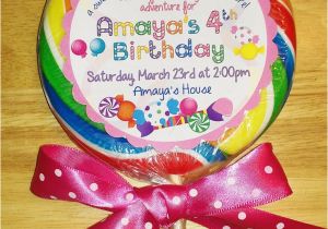 Candy themed Birthday Invitations 25 Best Ideas About Candy Land Invitations On Pinterest