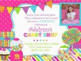 Candy themed Birthday Invitations Candy themed Birthday Party Invitations Cimvitation