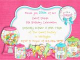 Candy themed Birthday Invitations Candy themed Birthday Party Invitations Dolanpedia