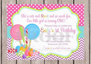 Candy themed Birthday Invitations Candy themed Invitations Template Best Template Collection
