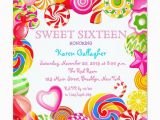 Candy themed Birthday Invitations Candyland Candy theme Sweet 16 Invitation Sweet 16
