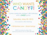 Candy themed Birthday Invitations Free Printable Candy themed Birthday Party Invitations