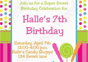 Candy themed Birthday Invitations Free Printable Chocolate theme Invitations for A Birthday