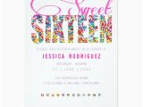 Candy themed Birthday Party Invitations Candy theme Sweet Sixteen Birthday Invitation Zazzle