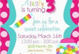 Candy themed Birthday Party Invitations Candy themed Birthday Invitations A Birthday Cake