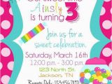 Candy themed Birthday Party Invitations Candy themed Birthday Invitations A Birthday Cake