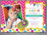 Candy themed Birthday Party Invitations Candy themed Birthday Party Invitations Cimvitation