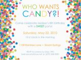 Candy themed Birthday Party Invitations Free Printable Candy themed Birthday Party Invitations