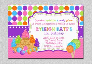 Candyland Birthday Invites Candyland Birthday Invitation Sweet Shoppe Candyland Birthday