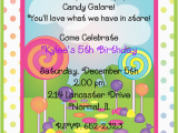 Candyland Birthday Invites Candyland Birthday Party Invitations