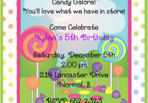 Candyland Birthday Invites Candyland Birthday Party Invitations