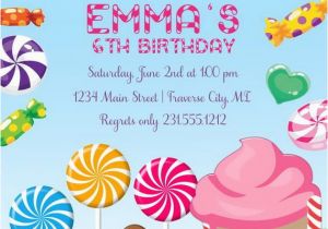 Candyland Birthday Invites Candyland Invitation Girls Birthday Invitations Candyland