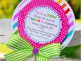 Candyland Birthday Invites Lollipop Invitations Candyland Lollipop Invitations