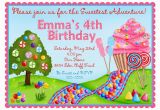 Candyland Birthday Invites Personalized Invitations Oh Sweet Candy Land Candyland