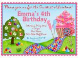 Candyland Birthday Invites Personalized Invitations Oh Sweet Candy Land Candyland