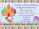Candyland Birthday Invites Printable Birthday Invitations Girls Candyland Party