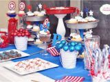 Captain America Birthday Decorations Captain America Birthday Party Ideas Photo 1 Of 23