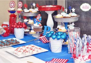 Captain America Birthday Decorations Captain America Birthday Party Ideas Photo 1 Of 23