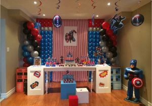 Captain America Birthday Decorations Captain America Birthday Party Ideas Photo 1 Of 32