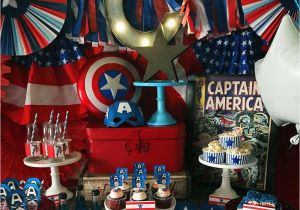 Captain America Birthday Decorations Captain America Birthday Party Ideas Photo 5 Of 19