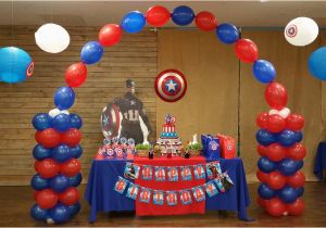 Captain America Birthday Decorations theme Party Lemon Tree