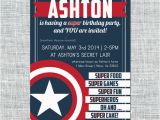 Captain America Birthday Party Invitations Birthday Invitation Cards Captain America Birthday