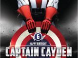 Captain America Birthday Party Invitations Captain America 5×7 Birthday Invitation