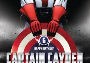 Captain America Birthday Party Invitations Captain America 5×7 Birthday Invitation