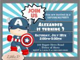 Captain America Birthday Party Invitations Captain America Birthday Invitation Avengers Invitation