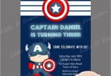 Captain America Birthday Party Invitations Captain America Birthday Invitation Avengers Invitation