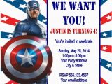 Captain America Birthday Party Invitations Captain America Birthday Party Invitation Ideas Bagvania