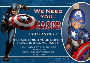 Captain America Birthday Party Invitations Captain America Birthday Party Invitation Ideas Bagvania