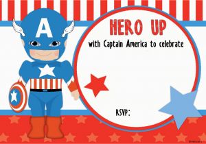 Captain America Birthday Party Invitations Free Printable Captain America Birthday Invitation