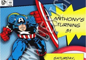 Captain America Birthday Party Invitations Invitations Captain America Birthday Party Favors Avengers