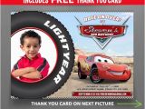 Car themed Birthday Cards Disney Cars 7×5 In Birthday Party Invitation with Free