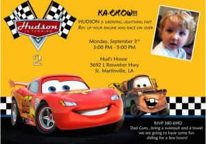 Car themed Birthday Cards Disney Cars Birthday Invitations Ideas Bagvania Free